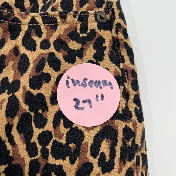 J. Crew Leopard 9" high-rise skinny jean with button fly Size 27 - Picture 5 of 8